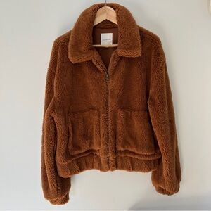 Thread & Supply Warm Tan Teddy Jacket